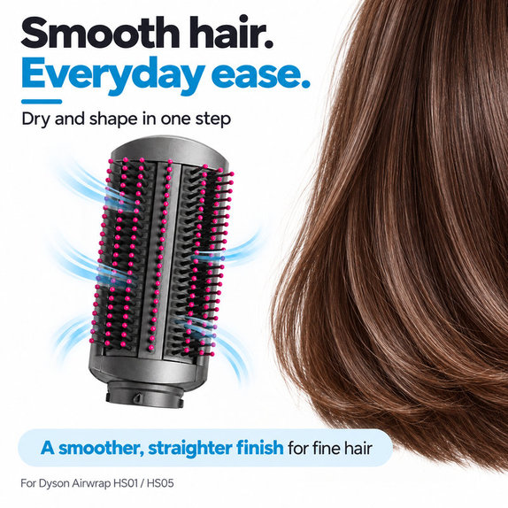 Puha simító kefe Dyson Airwrap HS01, HS05 készülékhez, Iron / Fuchsia