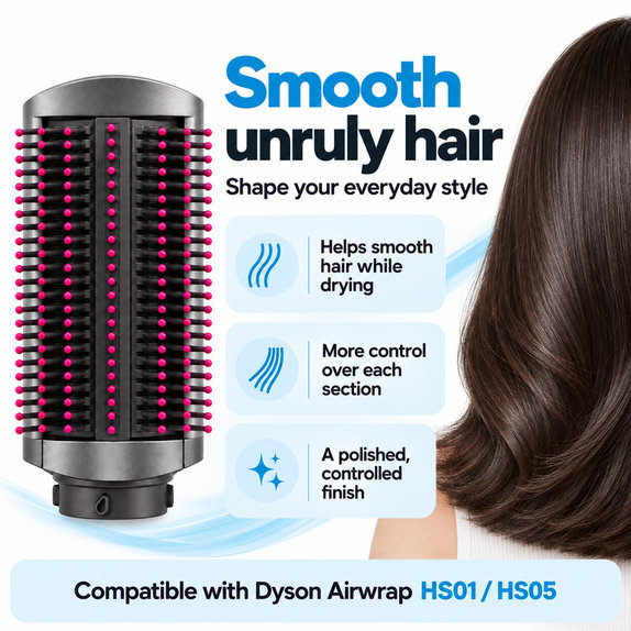 Kemény simító kefe Dyson Airwrap HS01, HS05 készülékhez, Iron / Fuchsia