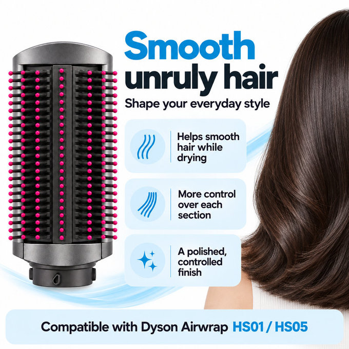 Kemény simító kefe Dyson Airwrap HS01, HS05 készülékhez, Iron / Fuchsia