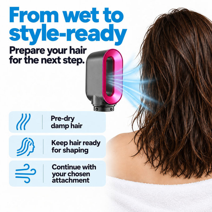 Gyorsszárító fej Dyson Airwrap HS01, HS05 készülékhez, Iron / Fuchsia