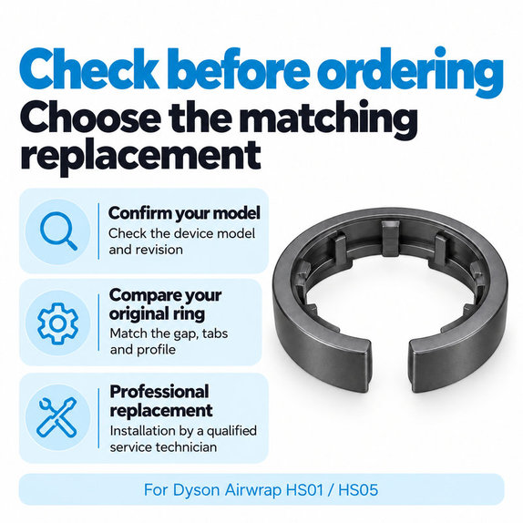 Tartozékrögzítő gyűrű Dyson Airwrap HS01, HS05 készülékhez