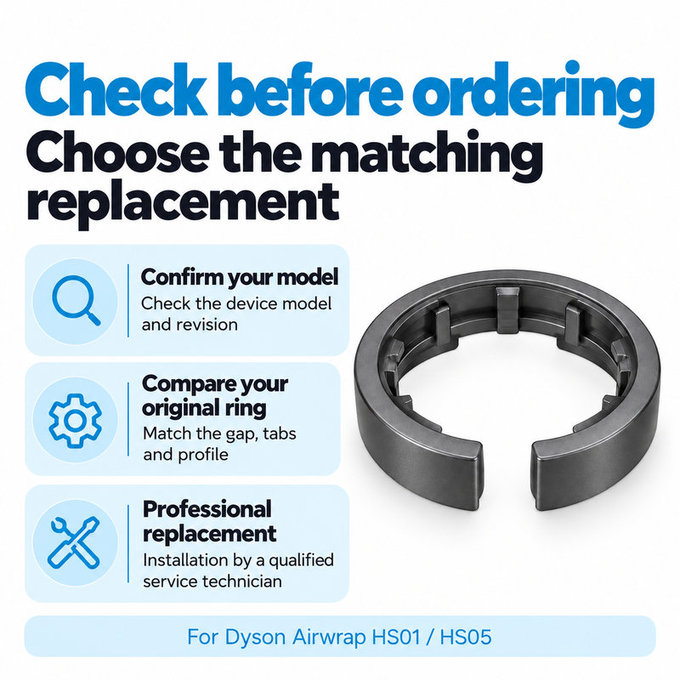 Tartozékrögzítő gyűrű Dyson Airwrap HS01, HS05 készülékhez