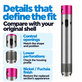 Főegység burkolata Dyson Airwrap HS01, HS05 készülékhez, Nickel / Fuchsia