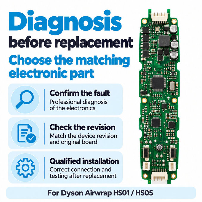 Alaplap PCB Dyson Airwrap HS01, HS05 készülékhez