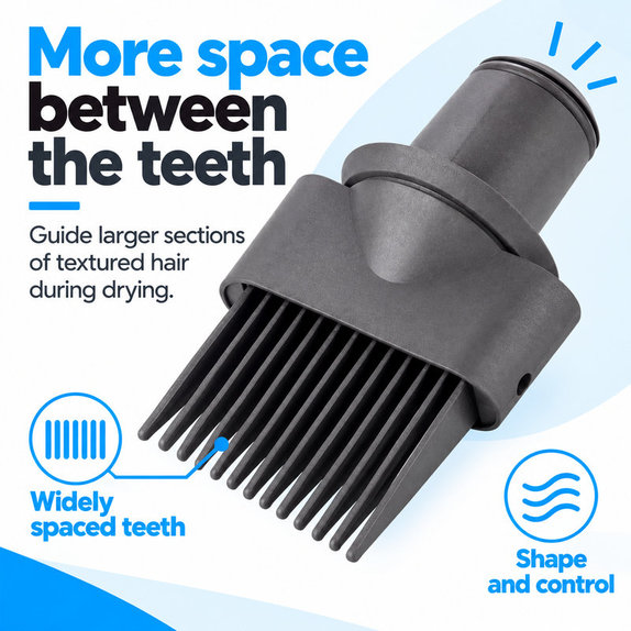 Széles fogú fésű Dyson Supersonic HD01, HD03, HD07, HD15, HD16 készülékhez