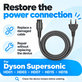 Tápkábel Dyson Supersonic HD01, HD03, HD07, HD15, HD16 készülékhez