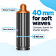 Rövid göndörítő henger Dyson Airwrap HS01, HS05 készülékhez, 40 mm, Nickel / Copper