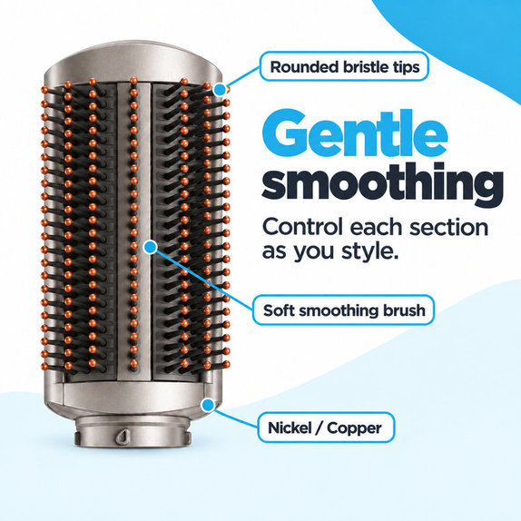 Puha simító kefe Dyson Airwrap HS01, HS05 készülékhez, Nickel / Copper
