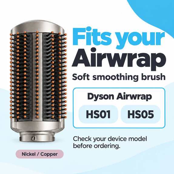 Puha simító kefe Dyson Airwrap HS01, HS05 készülékhez, Nickel / Copper