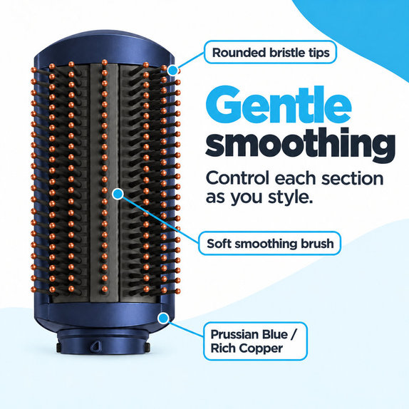 Puha simító kefe Dyson Airwrap HS01, HS05 készülékhez, Prussian Blue / Rich Copper