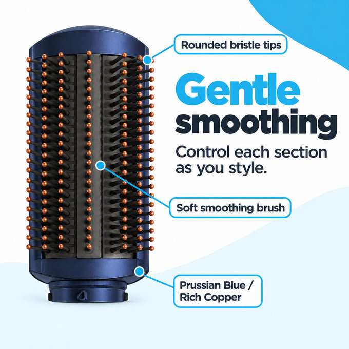 Puha simító kefe Dyson Airwrap HS01, HS05 készülékhez, Prussian Blue / Rich Copper