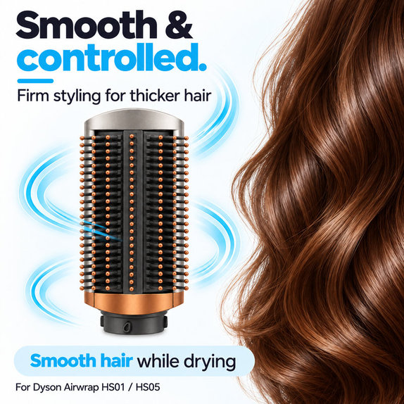 Kemény simító kefe Dyson Airwrap HS01, HS05 készülékhez, Nickel / Copper