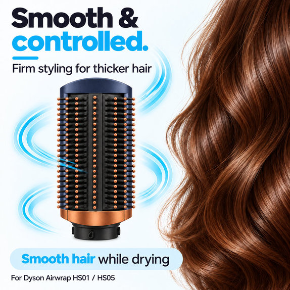 Kemény simító kefe Dyson Airwrap HS01, HS05 készülékhez, Prussian Blue / Rich Copper
