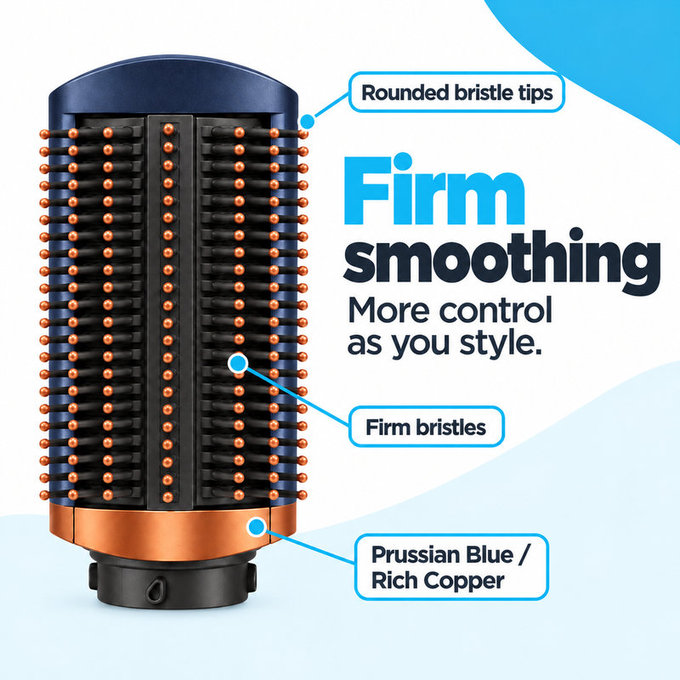 Kemény simító kefe Dyson Airwrap HS01, HS05 készülékhez, Prussian Blue / Rich Copper