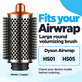 Nagy kerek volumennövelő kefe Dyson Airwrap HS01, HS05 készülékhez, Nickel / Copper