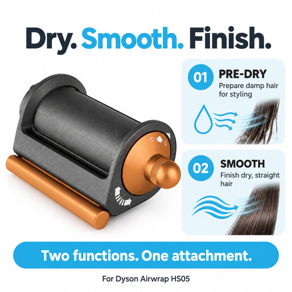 Coanda simító és szárító fej Dyson Airwrap HS05 készülékhez, Nickel / Copper