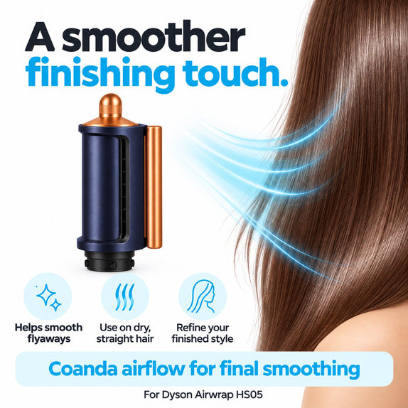 Coanda simító és szárító fej Dyson Airwrap HS05 készülékhez, Prussian Blue / Rich Copper