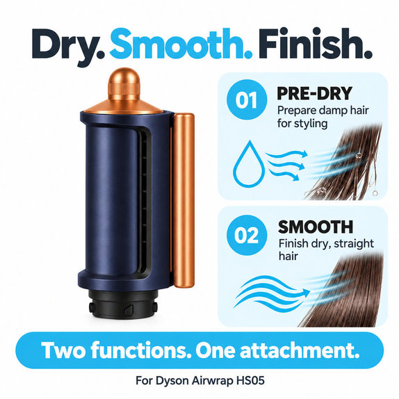 Coanda simító és szárító fej Dyson Airwrap HS05 készülékhez, Prussian Blue / Rich Copper