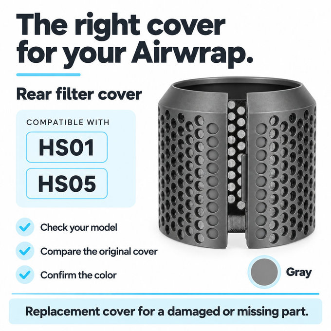Hátsó szűrőfedél Dyson Airwrap HS01, HS05 készülékhez