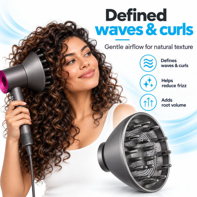 Diffúzor Dyson Supersonic HD01, HD03, HD07, HD15, HD16 készülékhez, Black / Nickel