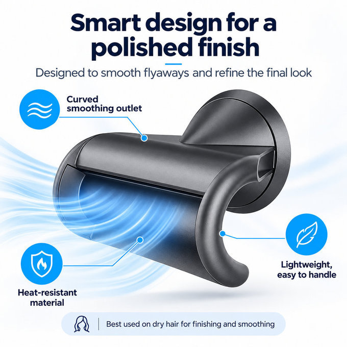Flyaway simítófej Dyson Supersonic HD01, HD03, HD07, HD15, HD16 készülékhez, Black