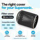 Szűrőfedél Dyson Supersonic HD01, HD03, HD07, HD15, HD16 készülékhez, Black / Nickel