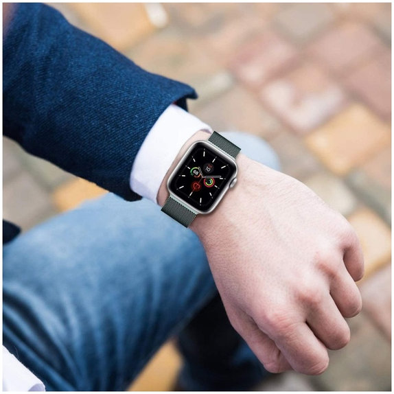 Szíj Milaneseband Apple Watch 8 / 9 / 10 / 11 / SE (40 / 41 / 42 mm), Rose Gold, Tech-Protect