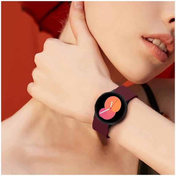 Szíj Iconband Samsung Watch 4 / 5 / 5 Pro / 6 / 7 / FE, bordó, Tech-Protect