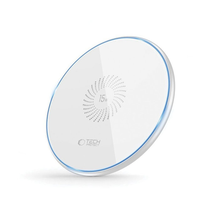 Vezeték nélküli töltő QI15W-C1 15W, fehér, Tech-Protect