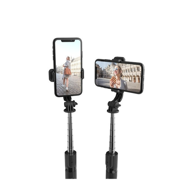 Selfie bot állvánnyal L02S, fekete, Tech-Protect