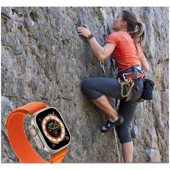 Szíj Nylon Pro Apple Watch 8 / 9 / 10 / 11 / SE / Ultra (44 / 45 / 46 / 49 mm), Military Green, Tech-Protect