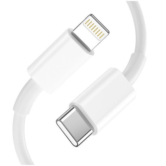 Hálózati töltő C20W 2-PORT PD 20W / QC3.0 + Lightning Cable, fehér, Tech-Protect