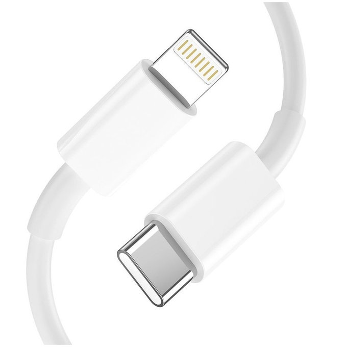 Hálózati töltő C20W 2-PORT PD 20W / QC3.0 + Lightning Cable, fehér, Tech-Protect