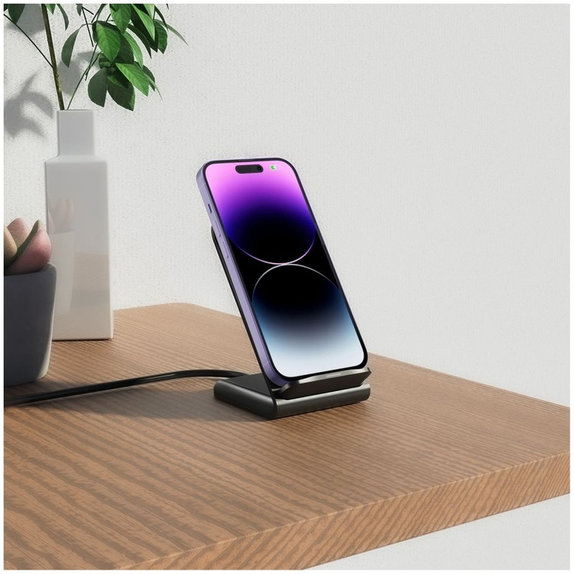 Vezeték nélküli töltő QI15W-S2 15W, fekete, Tech-Protect