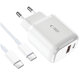 Hálózati töltő C20W 2-PORT PD 20W / QC3.0 + USB-C Cable, fehér, Tech-Protect