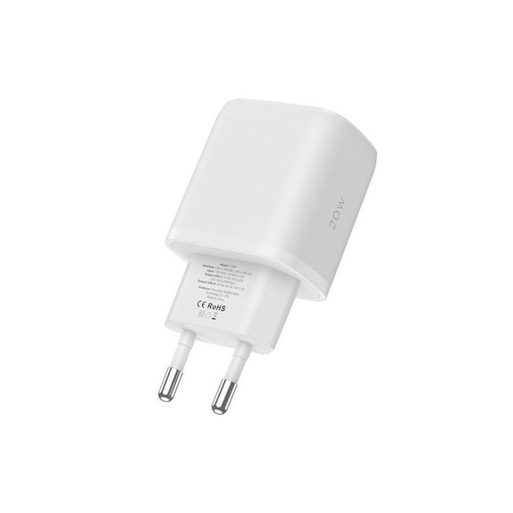 Hálózati töltő C20W 2-PORT PD 20W / QC3.0 + USB-C Cable, fehér, Tech-Protect