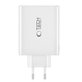 Hálózati töltő NC100W-GAN 4-PORT PD 100W / QC3.0, fehér, Tech-Protect