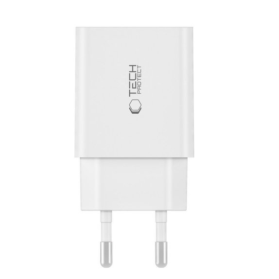 Hálózati töltő C35W 2-PORT PD 35W + USB-C Cable, fehér, Tech-Protect