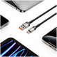 Kábel Ultraboost Evo USB-C Cable 100W/5A 200cm, Titanium, Tech-Protect