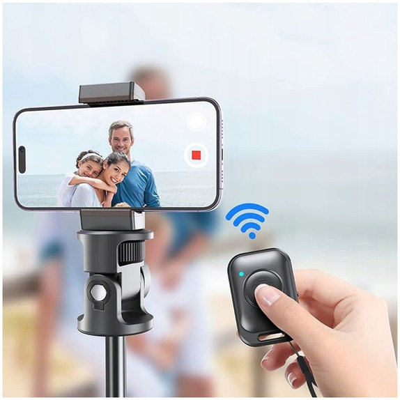 Selfie bot állvánnyal L03S, fehér, Tech-Protect