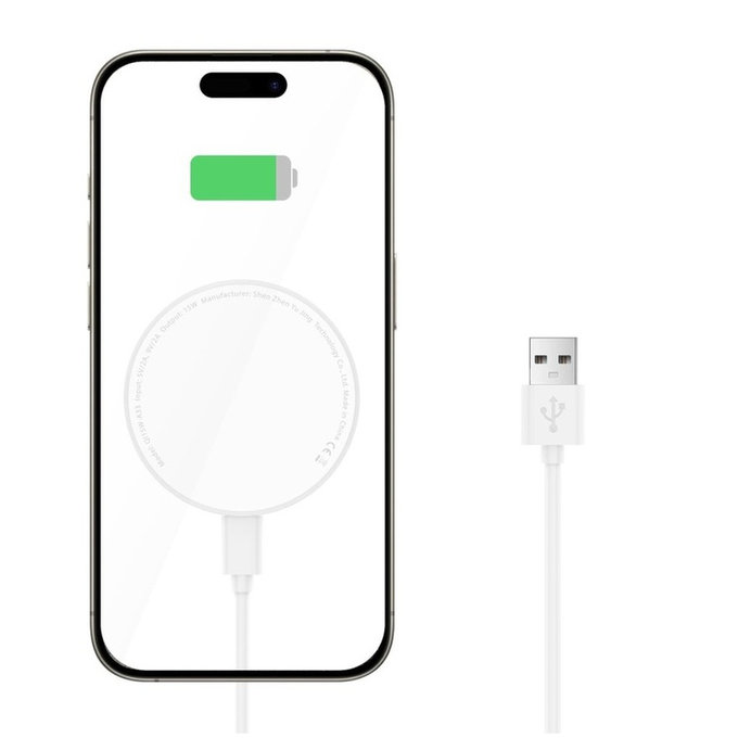 Vezeték nélküli töltő QI15W-A33 Magnetic MagSafe, fehér, Tech-Protect