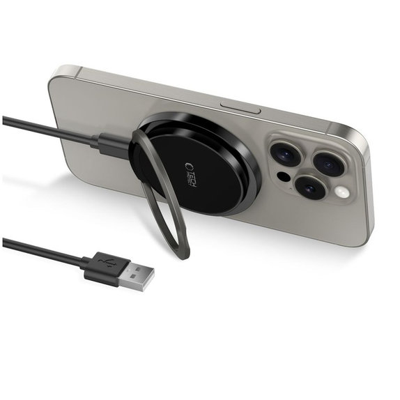 Vezeték nélküli töltő QI15W-A33 Magnetic MagSafe, fekete, Tech-Protect