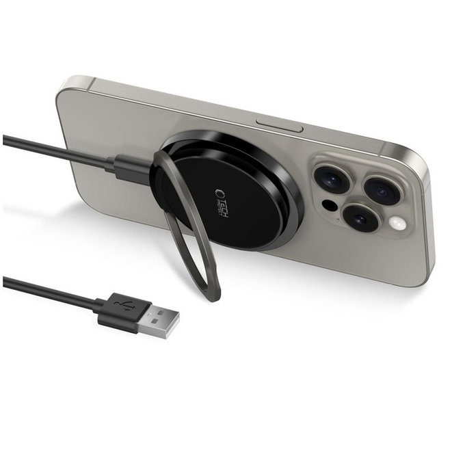 Vezeték nélküli töltő QI15W-A33 Magnetic MagSafe, fekete, Tech-Protect