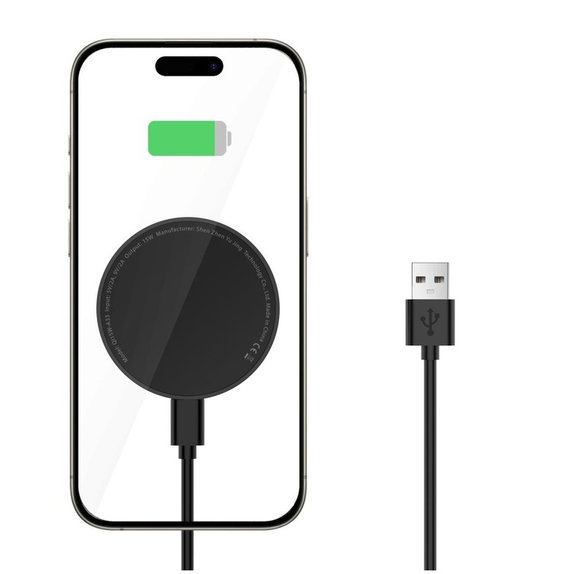Vezeték nélküli töltő QI15W-A33 Magnetic MagSafe, fekete, Tech-Protect