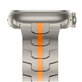 Szíj Stainless Line Apple Watch 8 / 9 / 10 / 11 / SE / Ultra (44 / 45 / 46 / 49 mm), Titanium/Orange, Tech-Protect