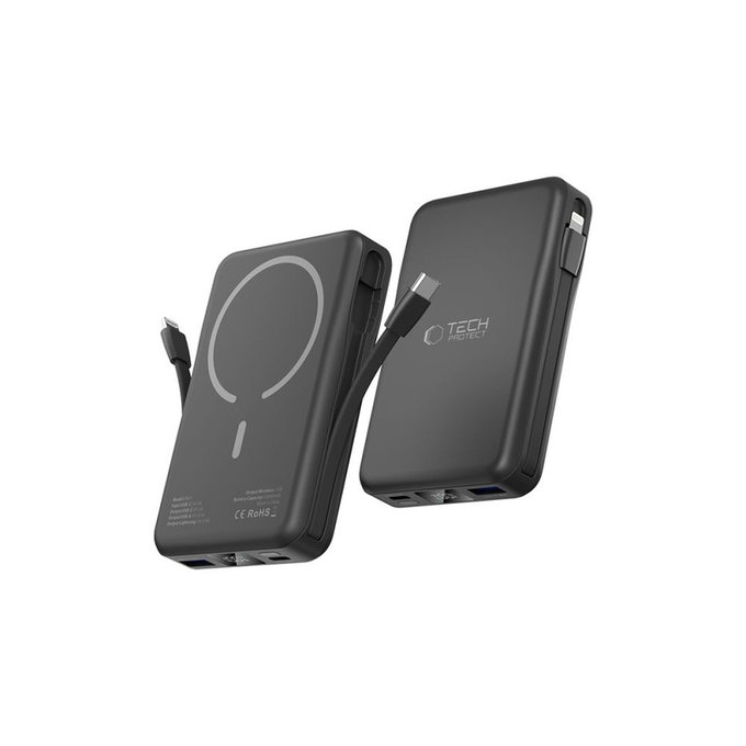 Powerbank PB31 Lifemag MagSafe 10000mAh, fekete, Tech-Protect