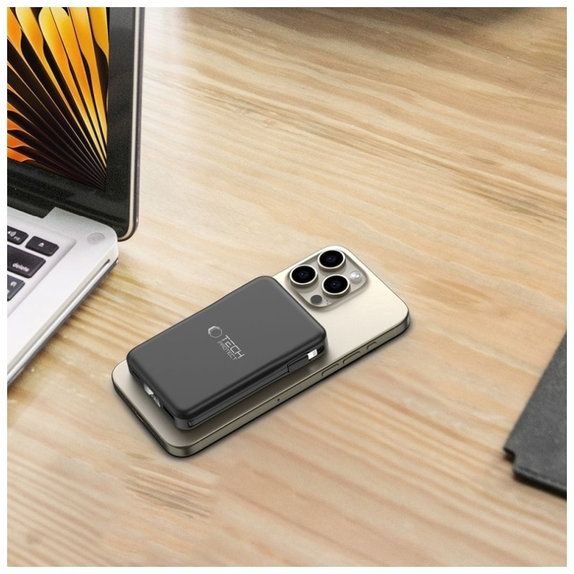 Powerbank PB31 Lifemag MagSafe 10000mAh, fekete, Tech-Protect