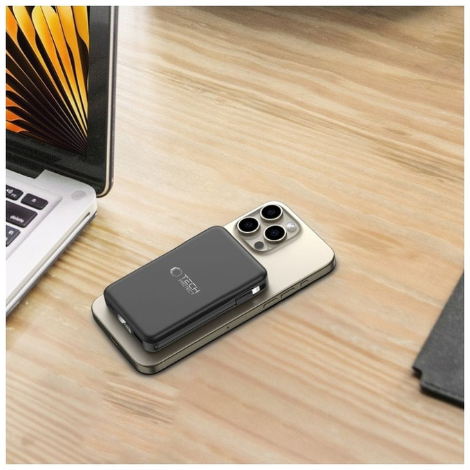 Powerbank PB31 Lifemag MagSafe 10000mAh, fekete, Tech-Protect