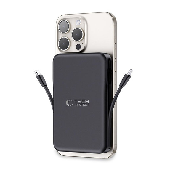 Powerbank PB31 Lifemag MagSafe 10000mAh, fekete, Tech-Protect