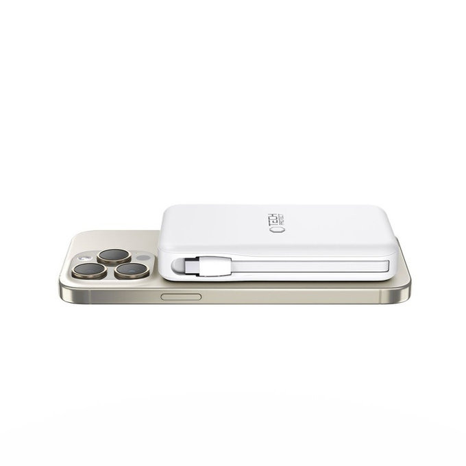 Powerbank PB31 Lifemag MagSafe 10000mAh, fehér, Tech-Protect